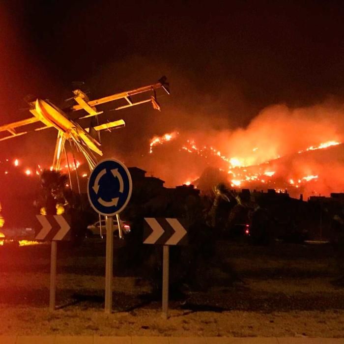 Un gran incendio forestal causa alarma en el Port de Pollença (Mallorca)