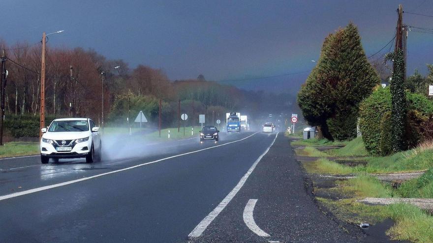 Carretera N-550 que une Santiago con Sigüeiro.