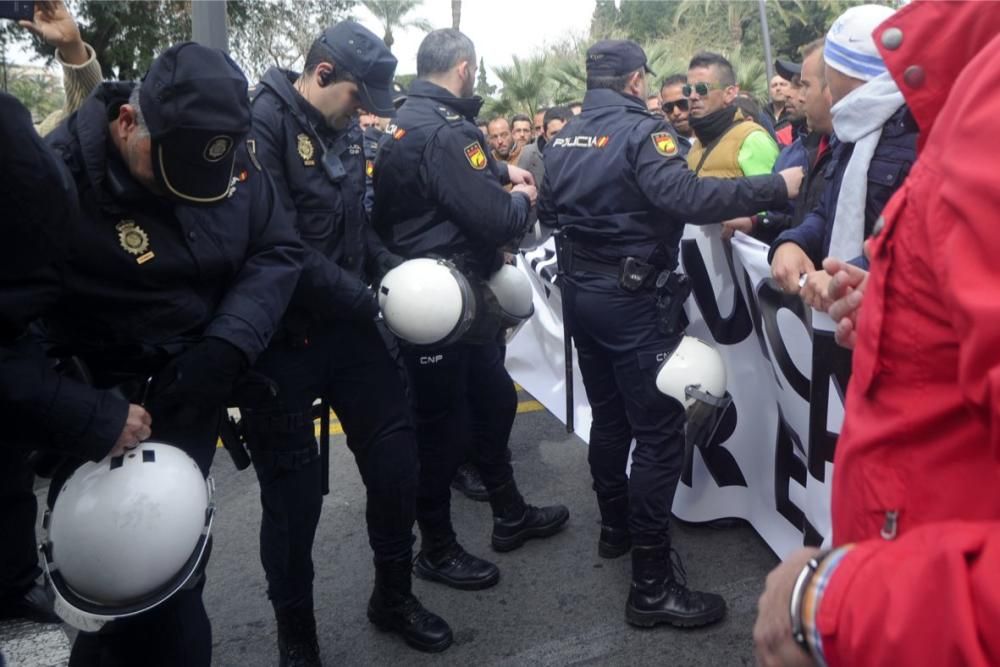 Manifestación en Murcia de los agricultores