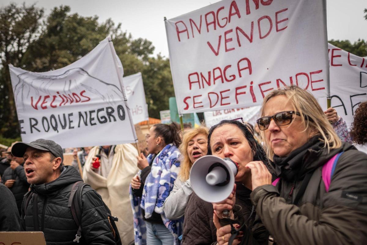 Manifestación en Anaga
