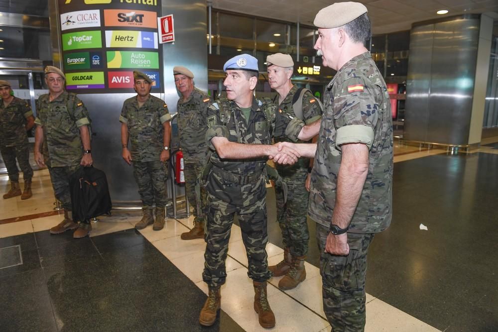 Llegada de 263 efectivos de la Brigada Canarias XVI de su misión en Líbano