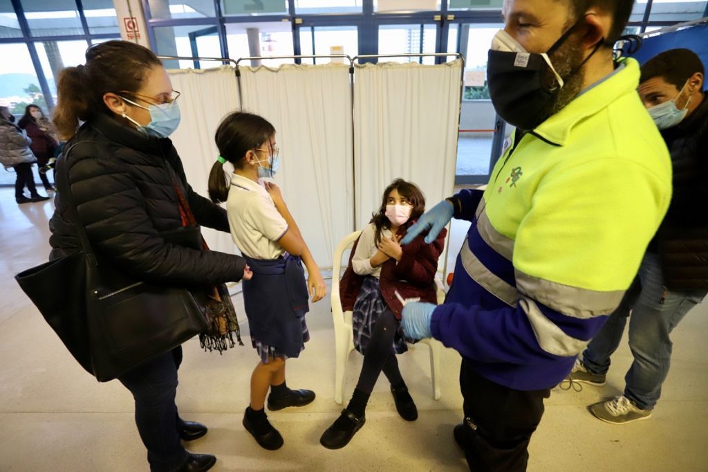 Vacunación de niños de entre 8 y 11 años en Murcia.