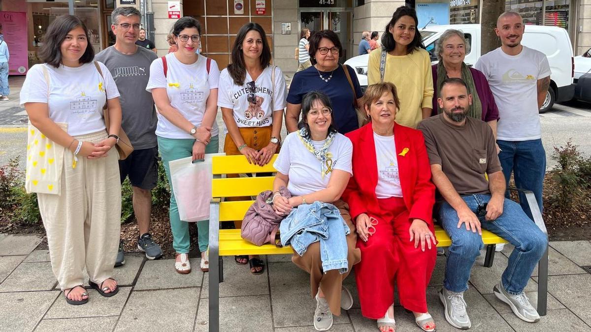 Un banco en A Coruña para dar visibilidad al sarcoma: "Lo que no se ve no existe"