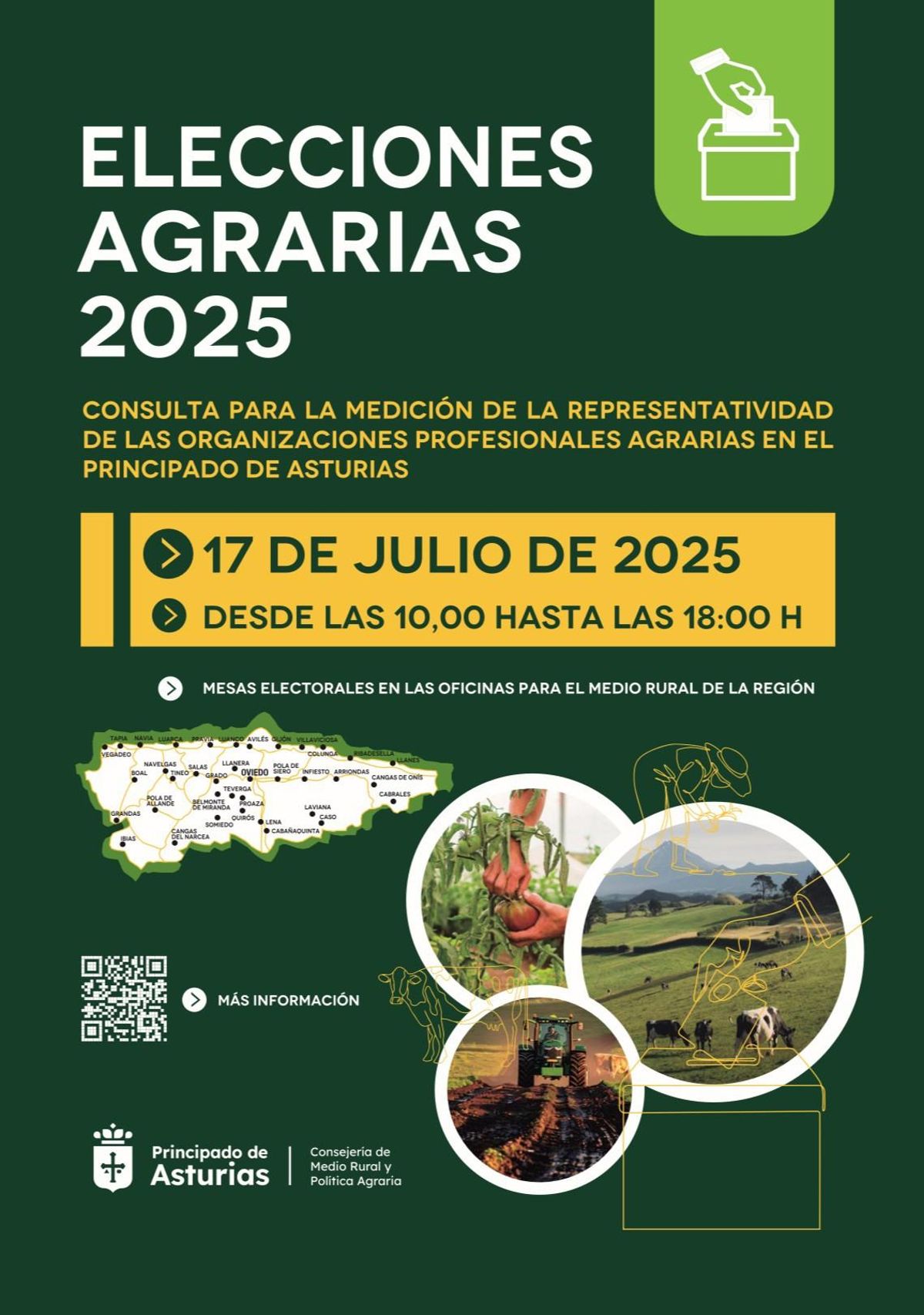 Cartel de las elecciones agrarias.