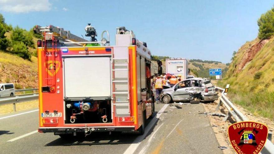Un herido en un accidente de tráfico a la altura de Bubierca