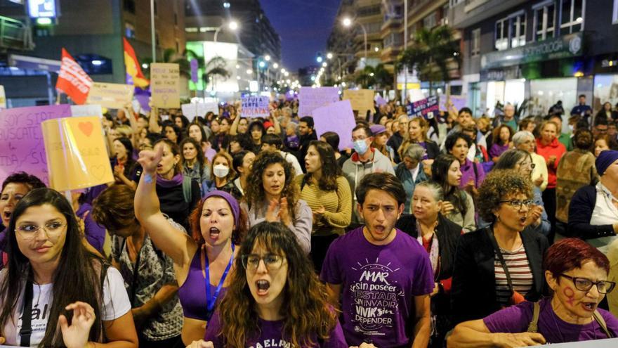 Imagen de la última manifestación del 8M en la capital grancanaria. | |