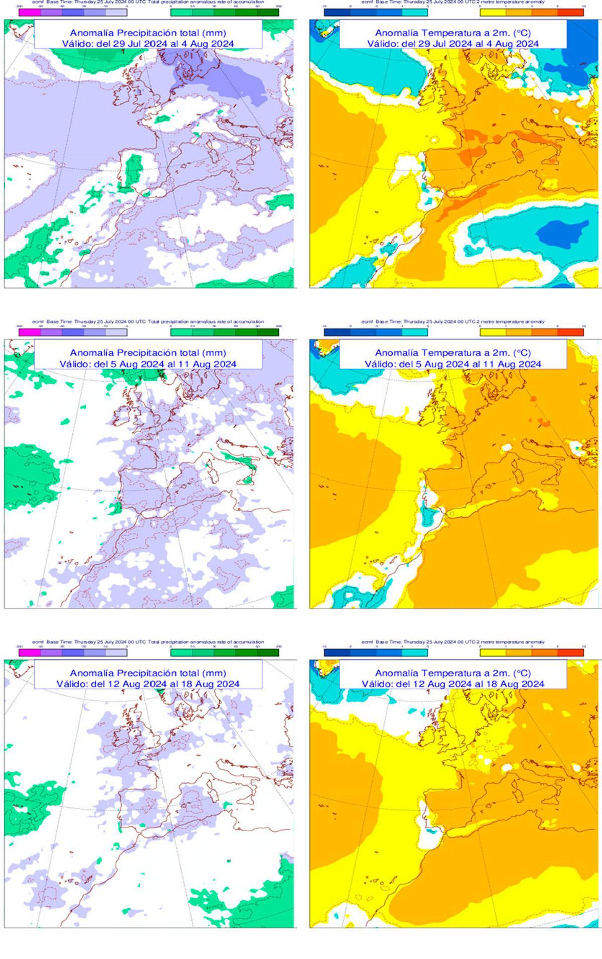 Previsiones de Aemet para los próximos días.