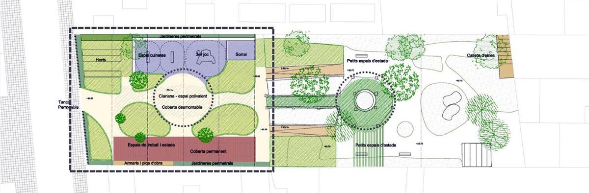 El anteproyecto de reforma del Jardí del Silenci elaborado por el ayuntamiento.