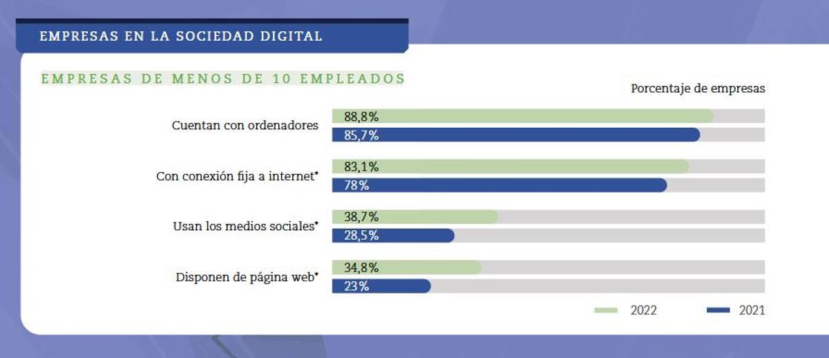 El 19,7% de las empresas de Baleares imparte formación TIC a sus empleados