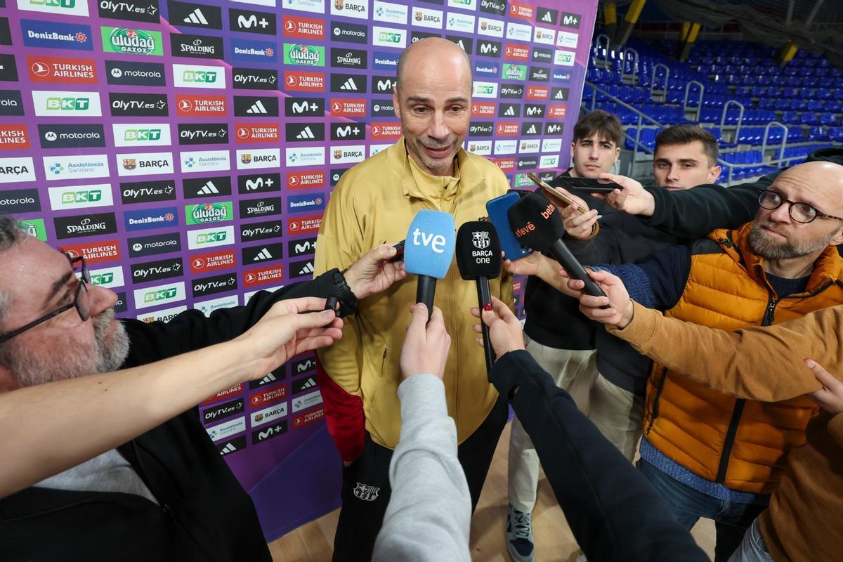 Joan Peñarroya en la previa del partido de ASVEL