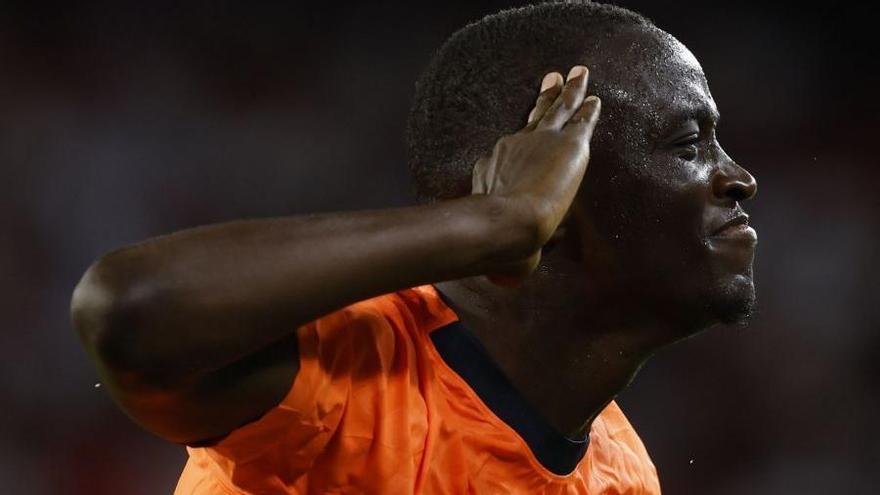 Diakhaby celebra su gol ante el Sevilla.