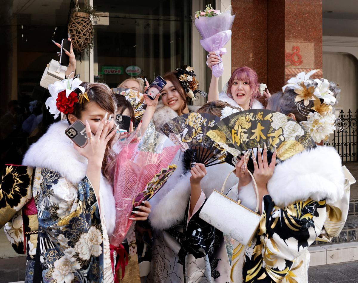 Ceremonia de celebración del Día de la Mayoría de Edad en Japón