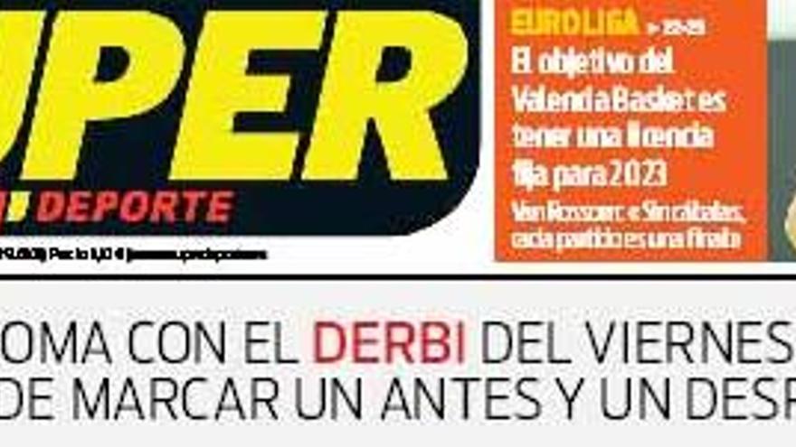 La portada de SUPER del miércoles