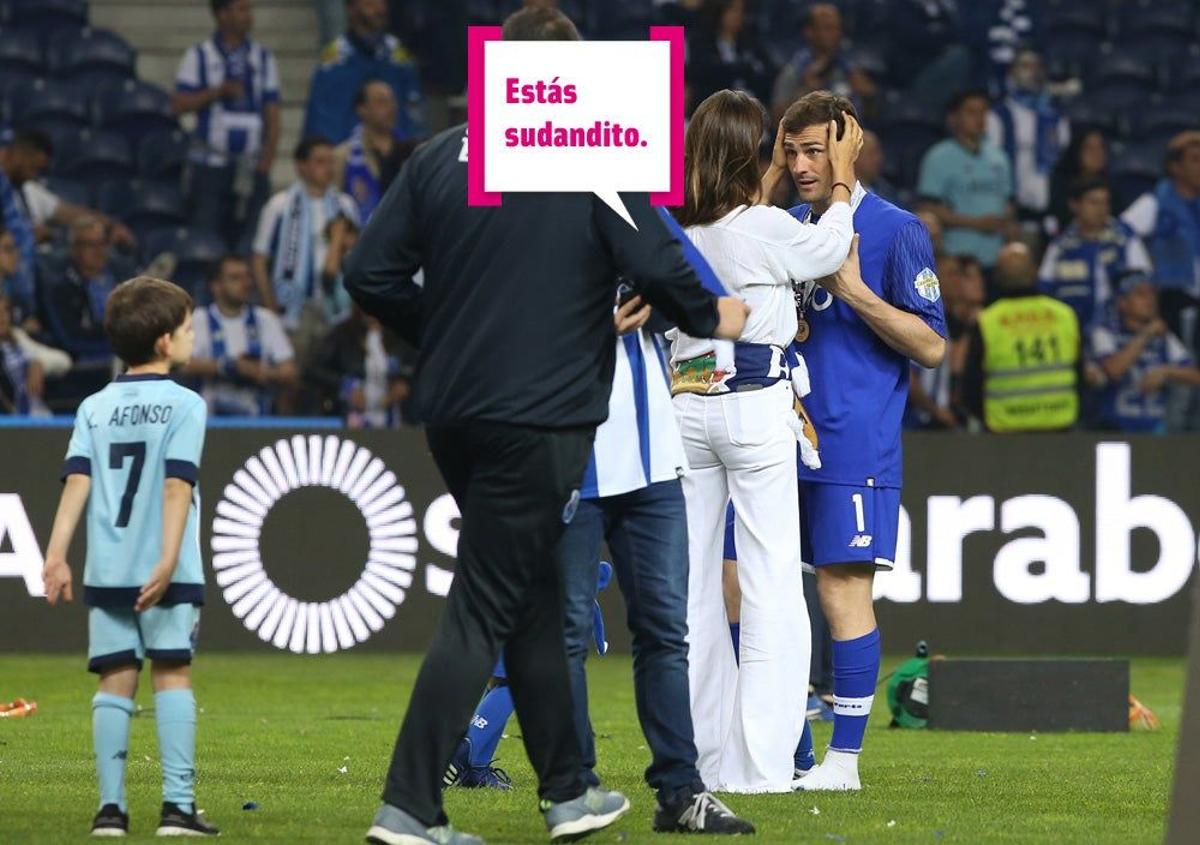 Sara Carbonero e Iker Casillas en el fútbol