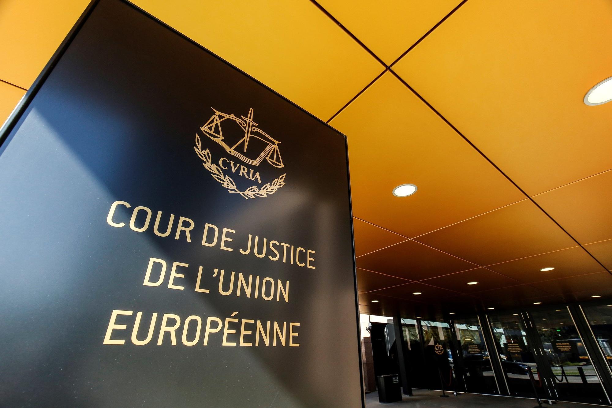Vista de la entrada del Tribunal de Justicia de la Unión Europea en Luxemburgo, el 10 de mayo de 2017