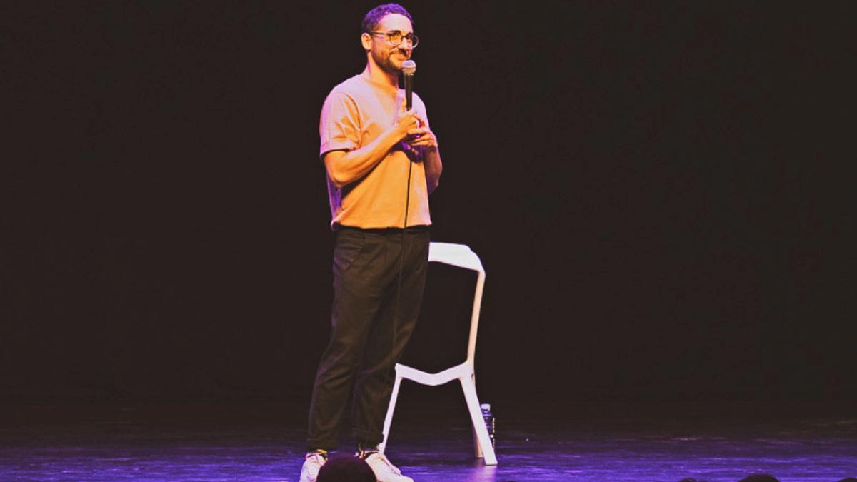 El cómico Galder Varas en una de sus funciones en Santiago el pasado domingo.