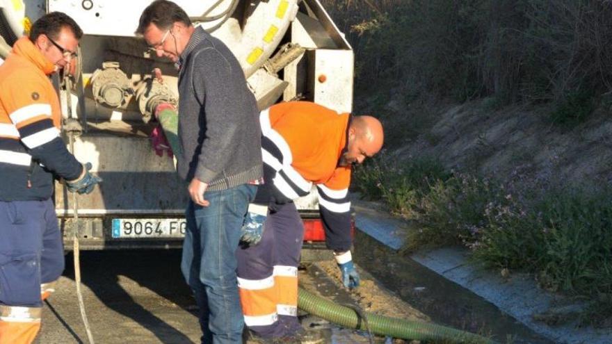 Saorín supervisa los trabajos