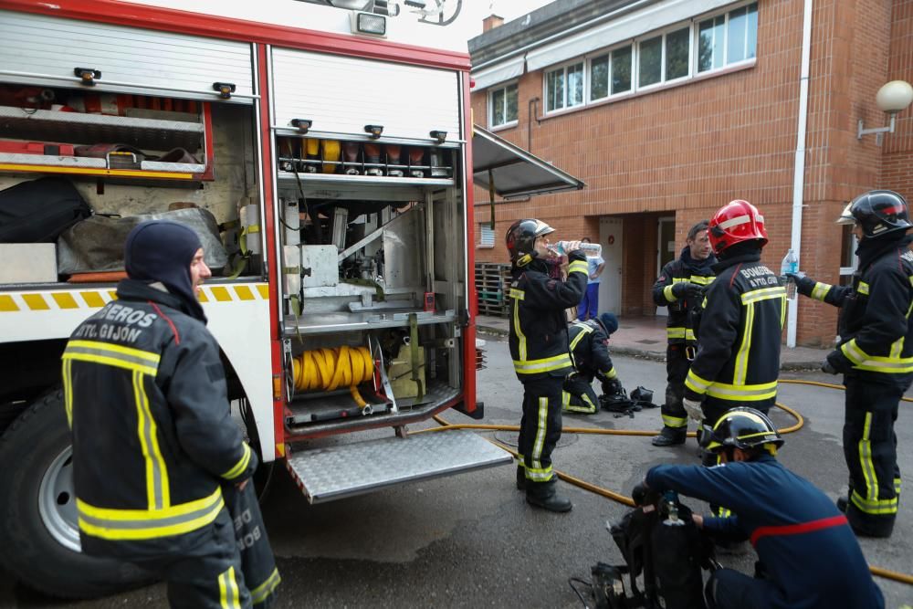 Incendio en la residencia de Cabueñes (Gijón)