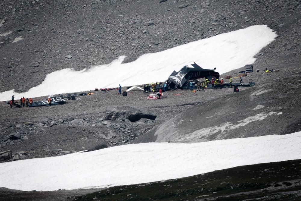 El accidente de avión en Suiza, en imágenes