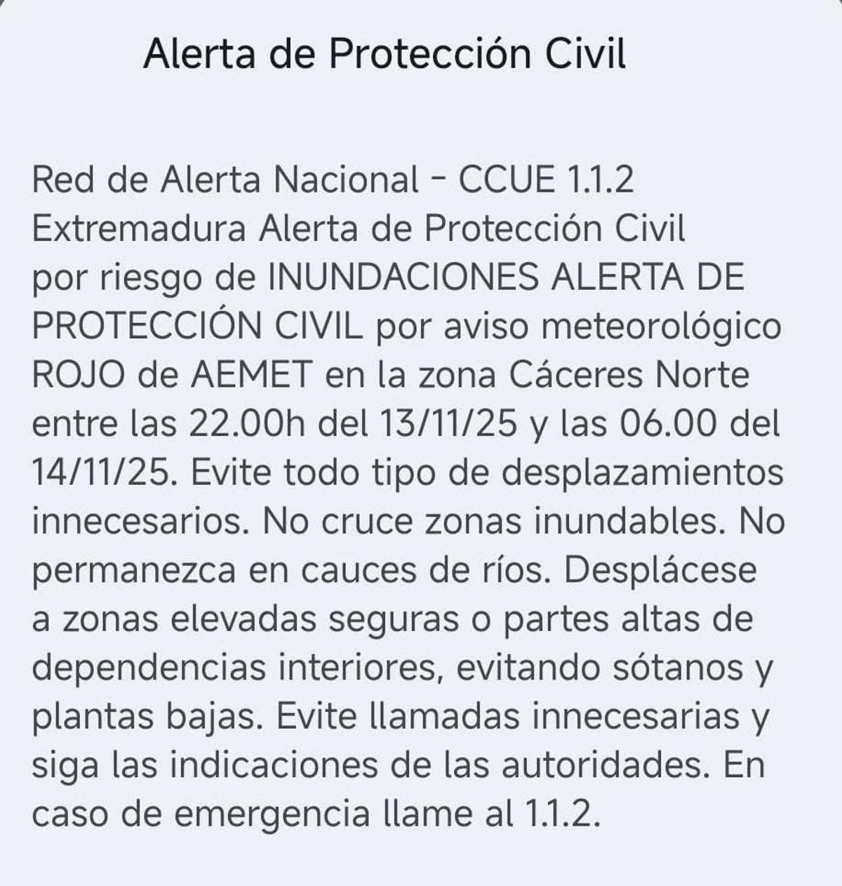 Aviso de Protección Civil