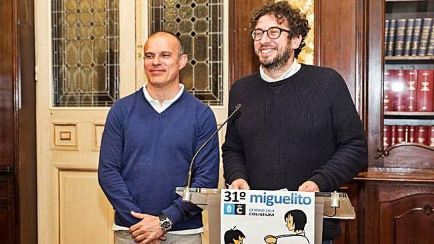 Eduardo Galán, vicepresidente de la Federación Galega de Judo, junto al concejal José Manuel Sande.