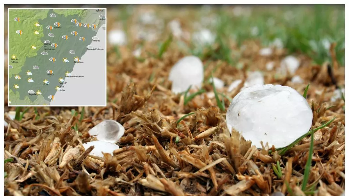 Aemet alerta por el riesgo de tormentas fuertes en toda la provincia de Castellón tras una tarde de granizo y lluvias torrenciales