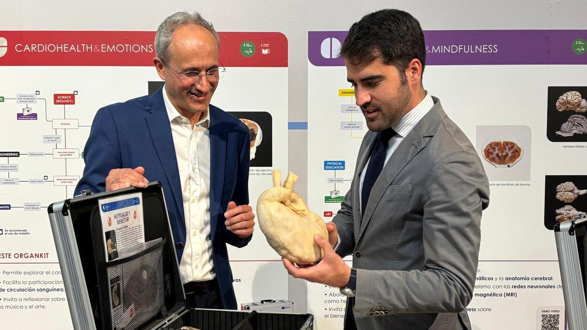 El edil de Cultura e Identidad, Diego Avilés, visita la exposición ‘Organkits'.