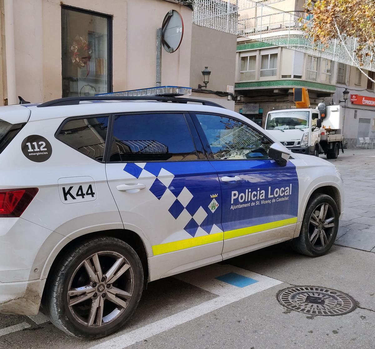 Un cotxe de la Policia Local de Sant Vicenç, en una imatge d'arxiu