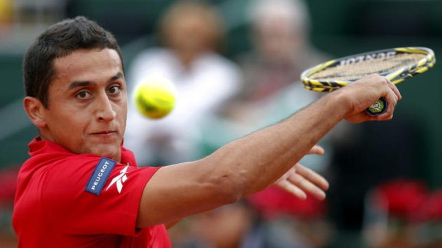 Nicolás Almagro, durante el partido.