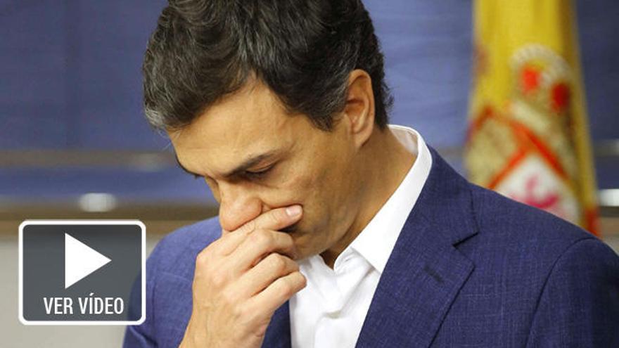 Las lágrimas de Sánchez por su &quot;dolorosa&quot; decisión