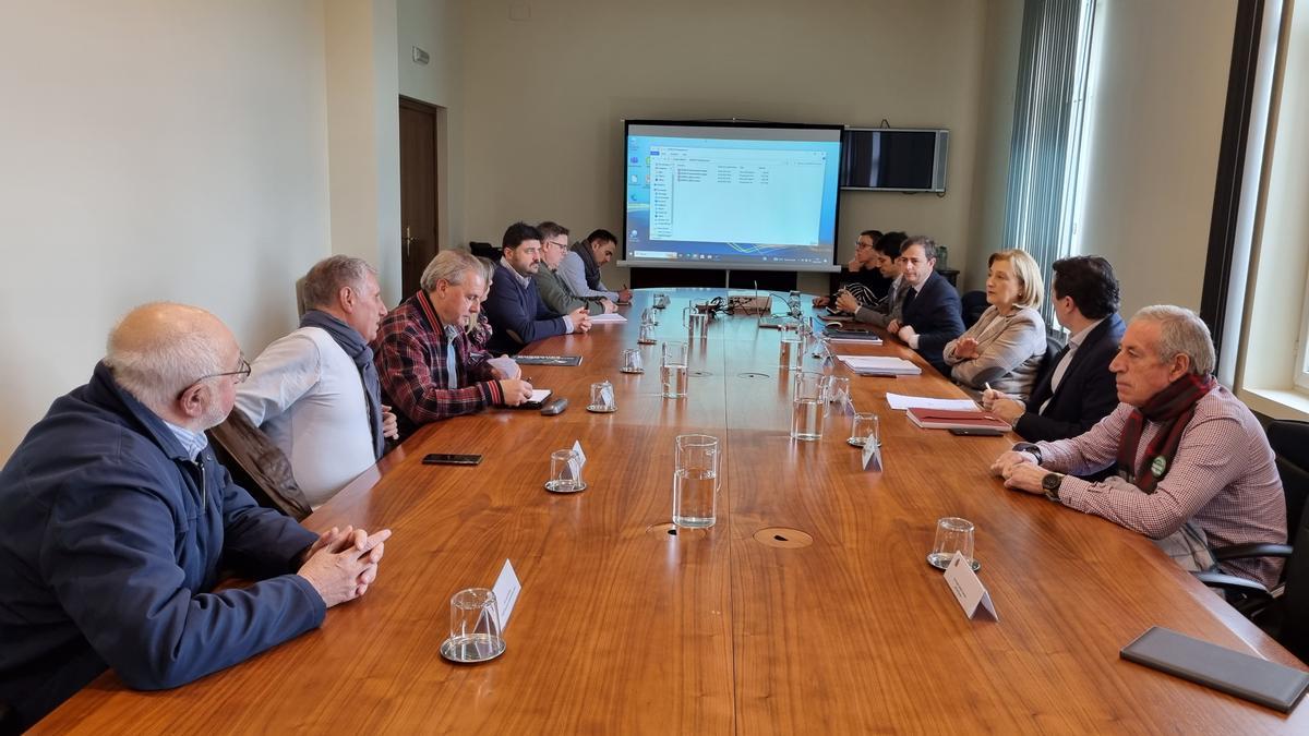 La reunión mantenida por el Adif con sindicatos y vecinos del Nalón.