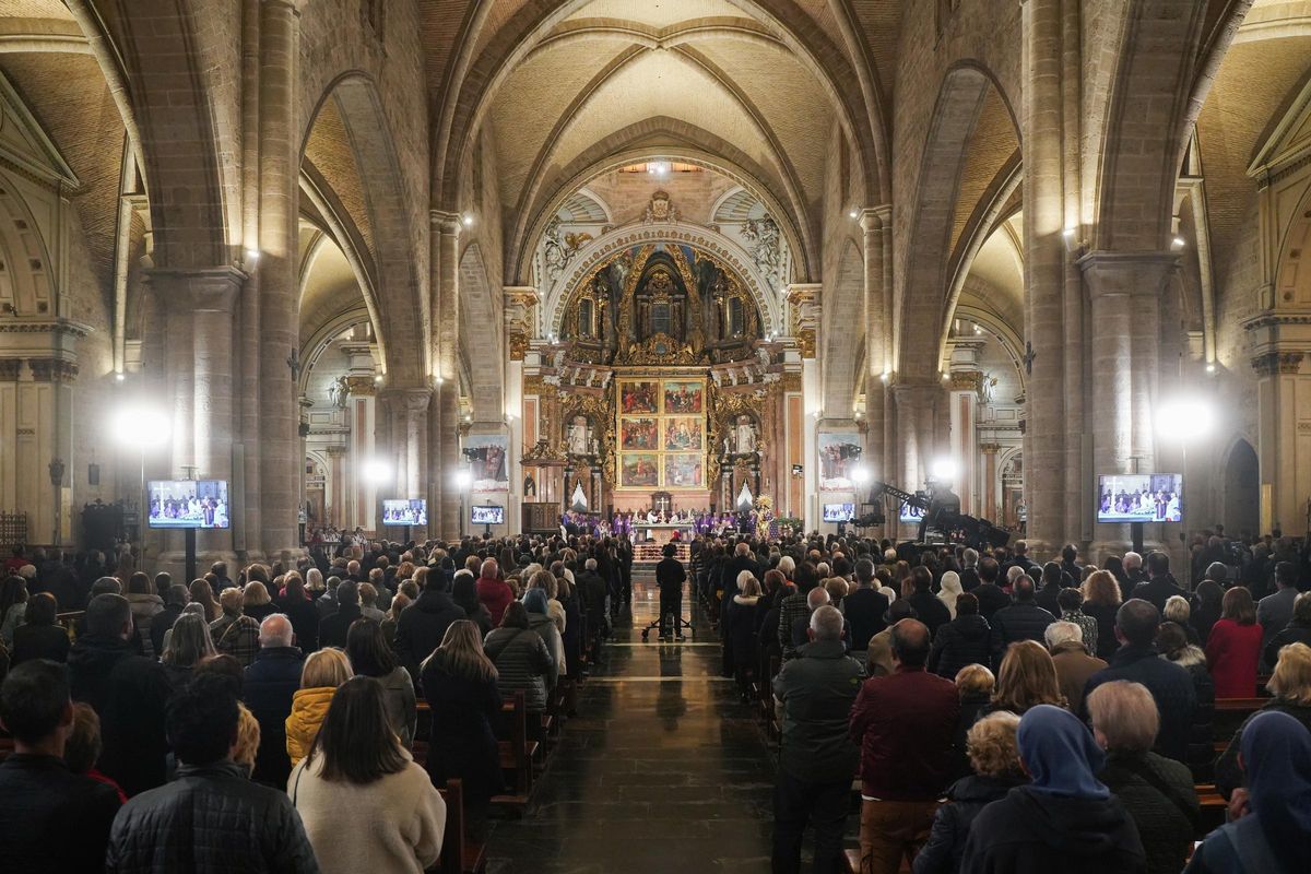 Imagen de la misa funeral en la Catedral de València por las víctimas de la dana