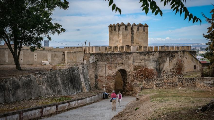 La obra para mejorar los accesos a la Alcazaba de Badajoz por la puerta del Capitel, sin fecha