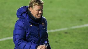 Koeman, en Vallecas tras pasar a los cuartos de final de la Copa.