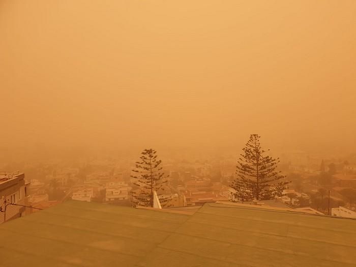 Calima sobre Las Palmas de Gran Canaria