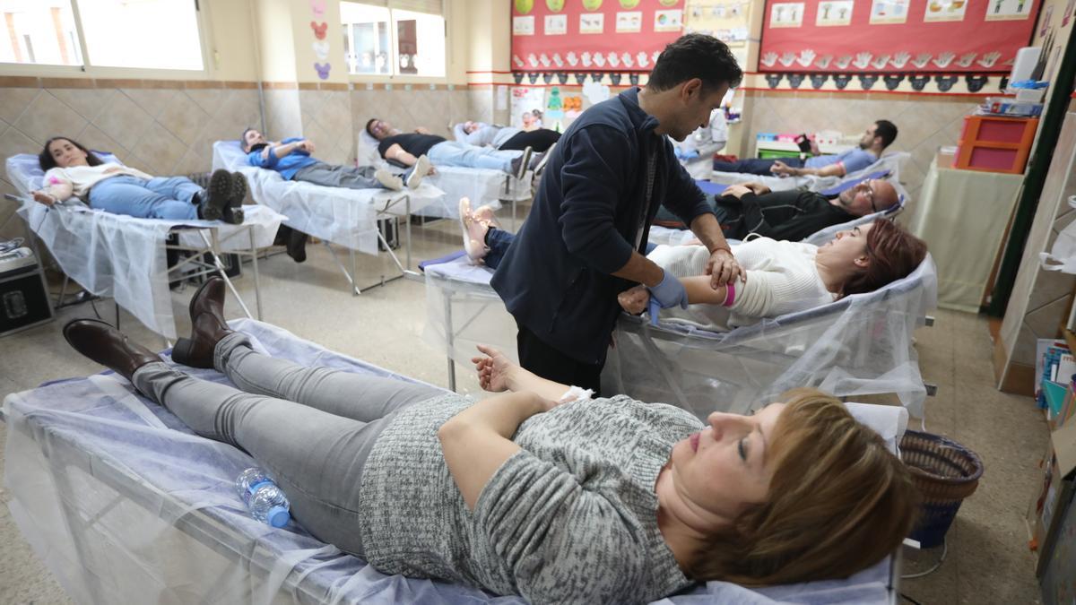 Imagen de archivo de una donación de sangre en Córdoba.