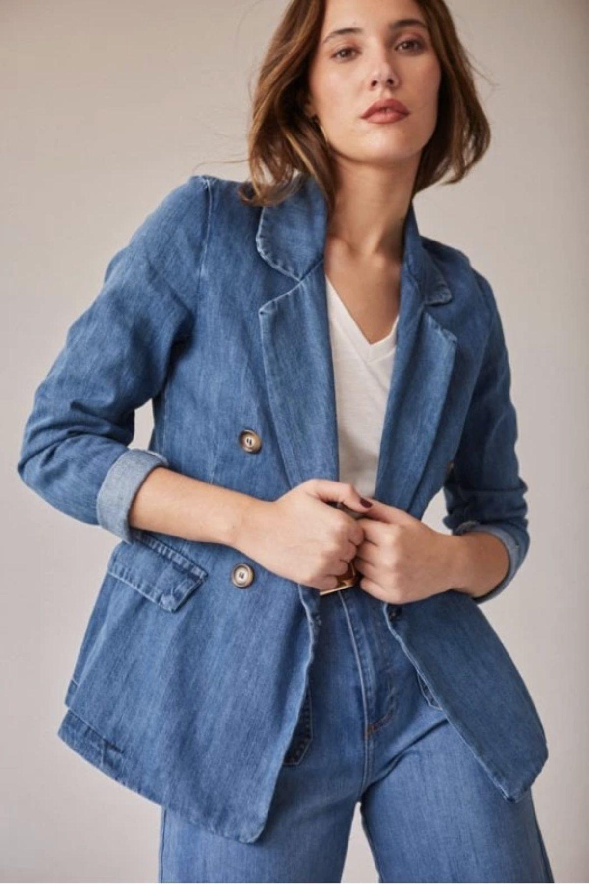 Blazer Ranchero Esta es la blazer denim máxima tendencia que necesitará tu armario de ...
