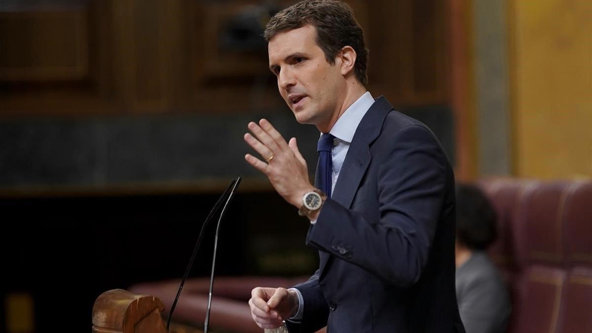 Pablo Casado, en el Congreso