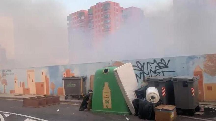 Incendio en el barrio de La Salud