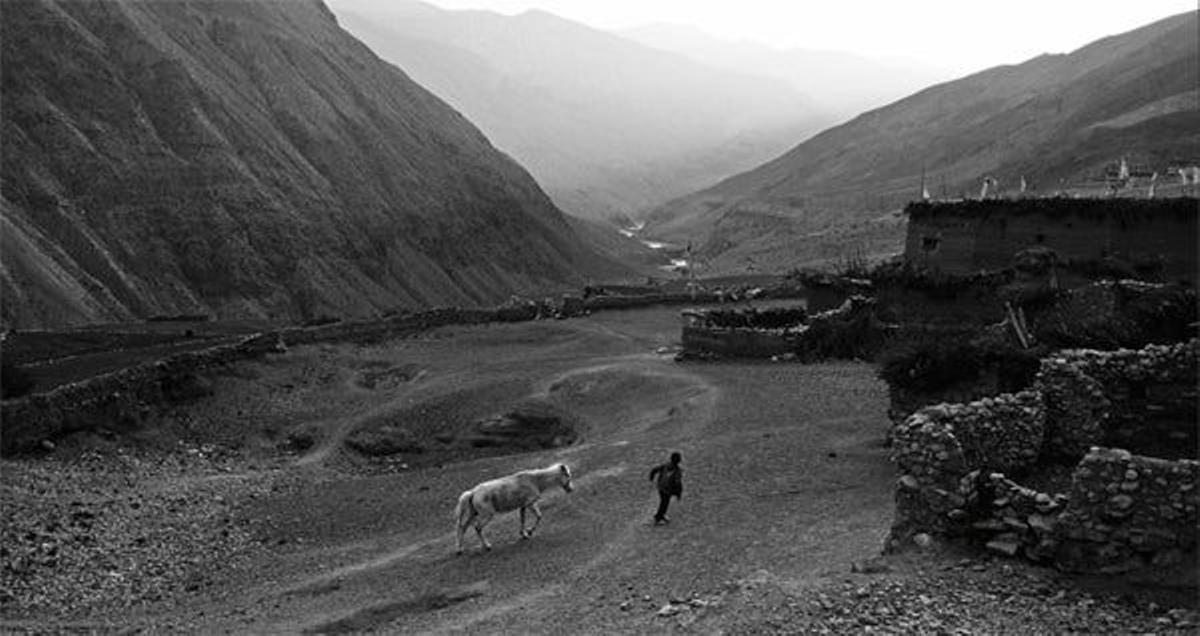 La exigente ascensión hasta
Jomsom supone un intenso esfuerzo, aunque no exige
ser un montañero pr