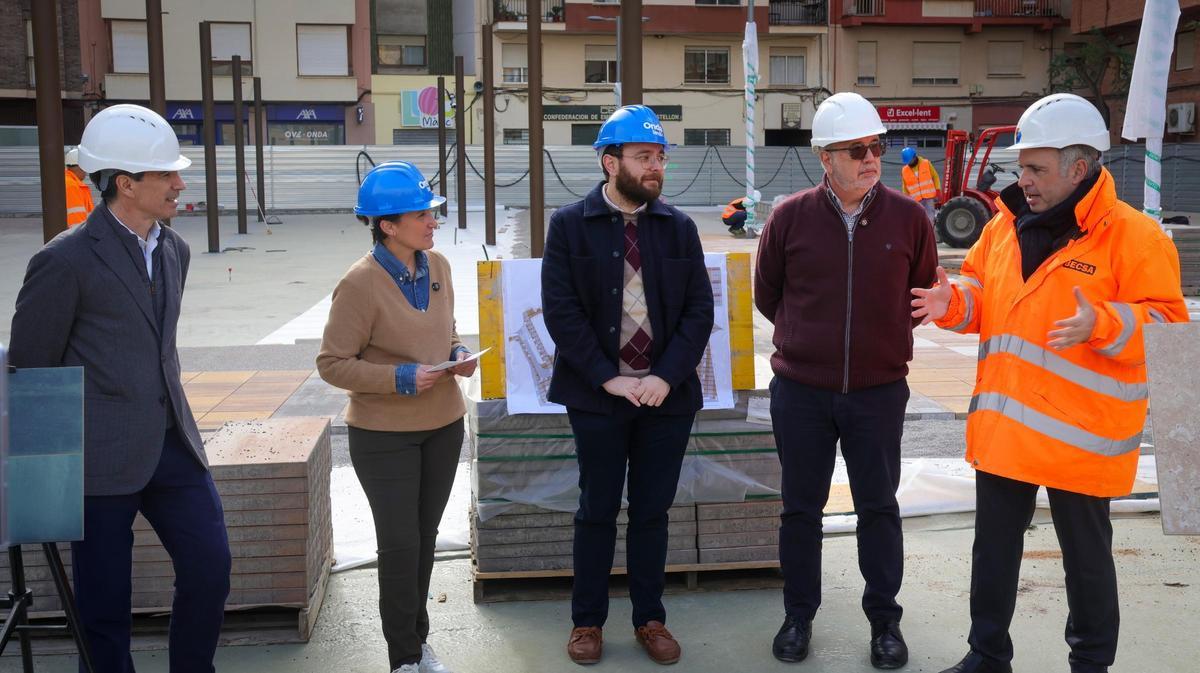 Foto de la visita a las obras de la plaza España.