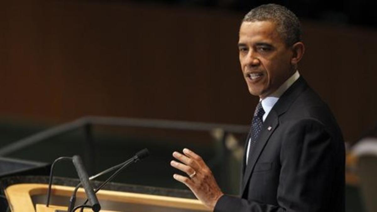 Barack Obama, durante la intervención en la ONU de este martes.