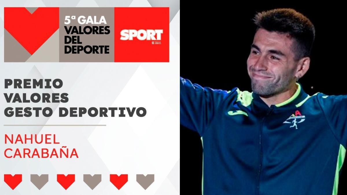 Nahuel Carabaña, Premio Valores al Gesto Deportivo