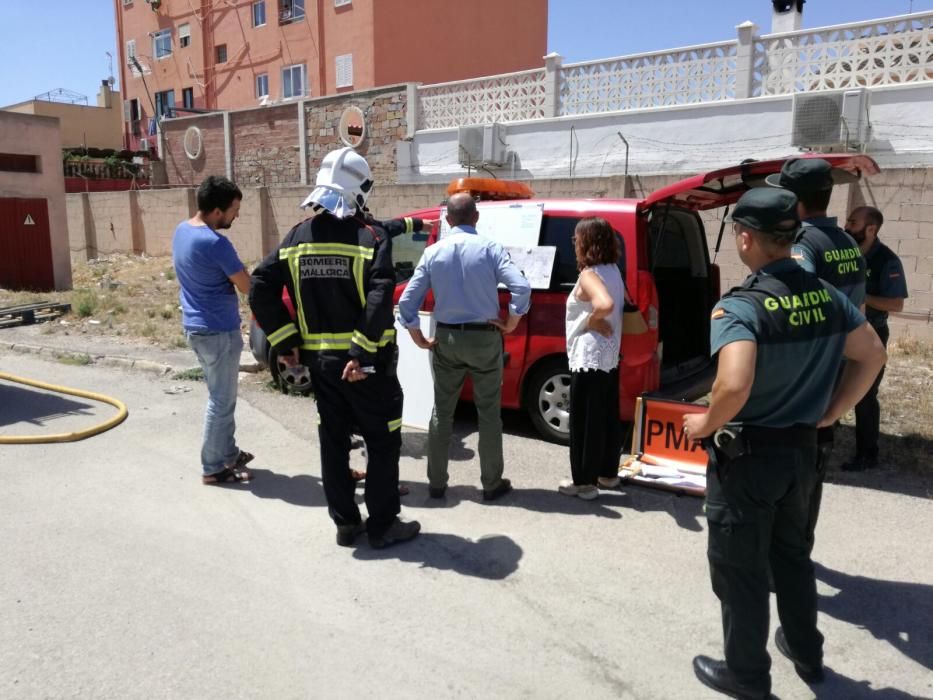 Incendio en una nave industrial en Marratxí