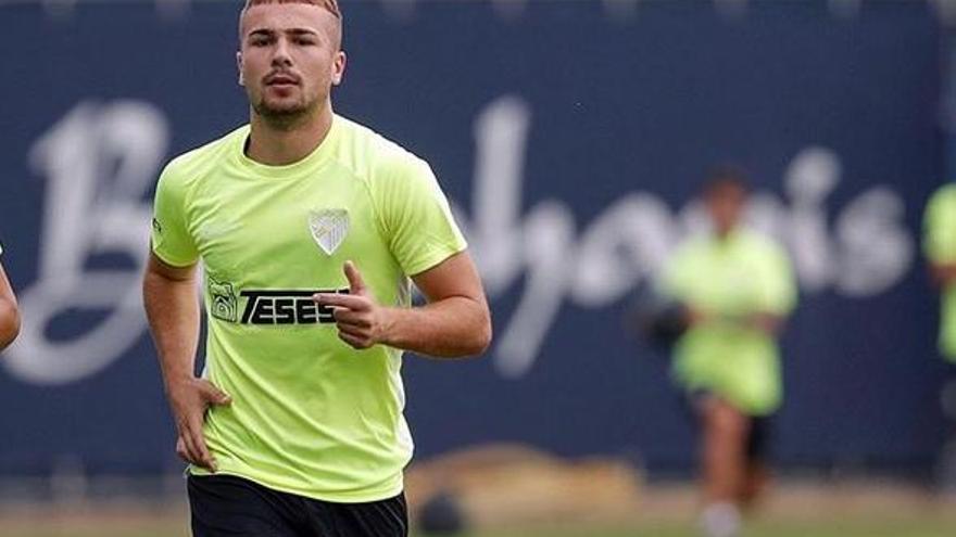 Javier Ontiveros durante un entrenamiento.