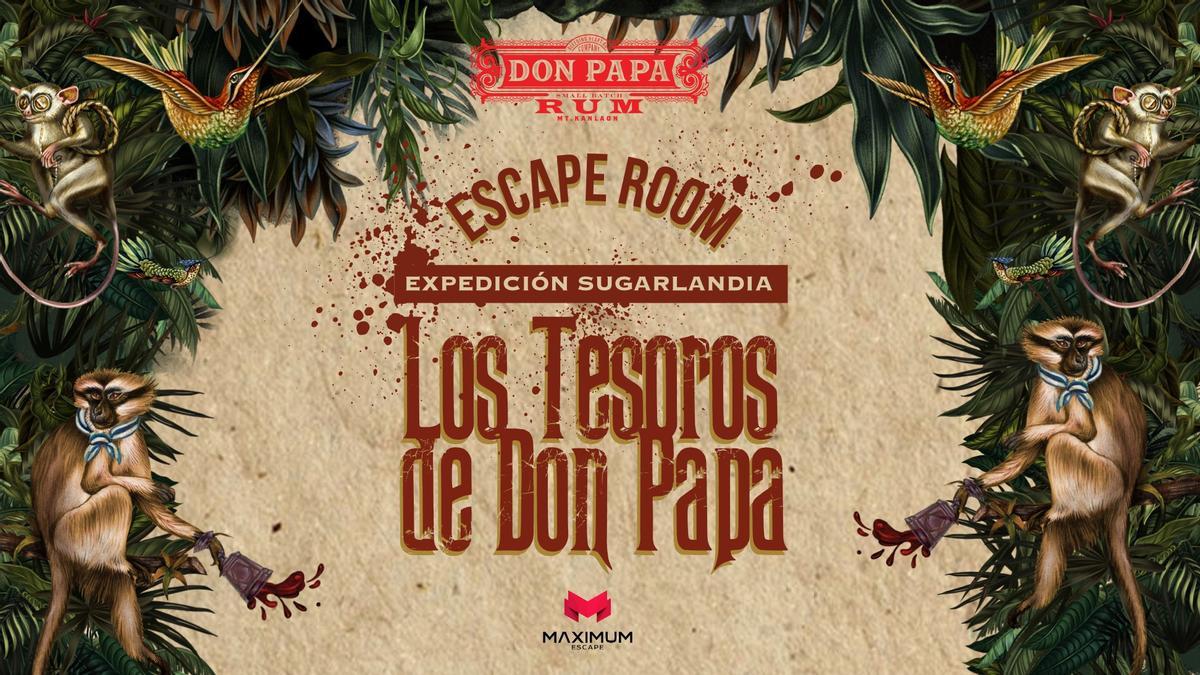 Cartel del 'escape room' 'Expedición Sugarlandia: Los tesoros de Don Papa'.