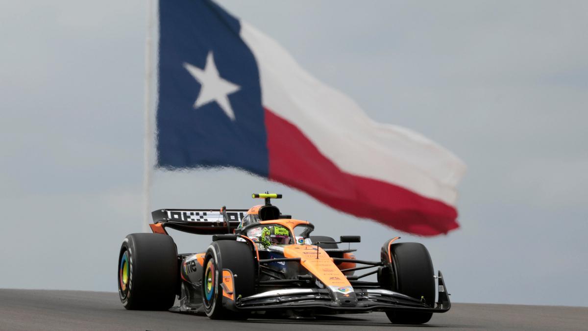 Norris, en el acción en el Circuito de las Américas