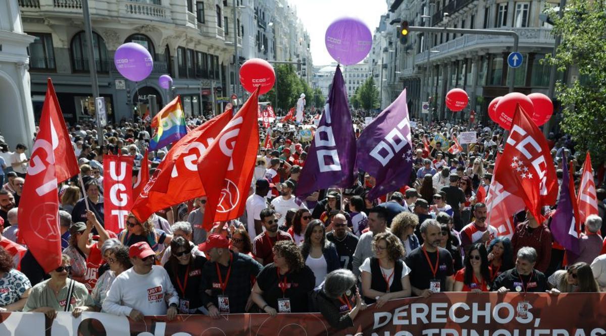 Madrid celebra una jornada atípica sense Díaz ni els líders sindicals