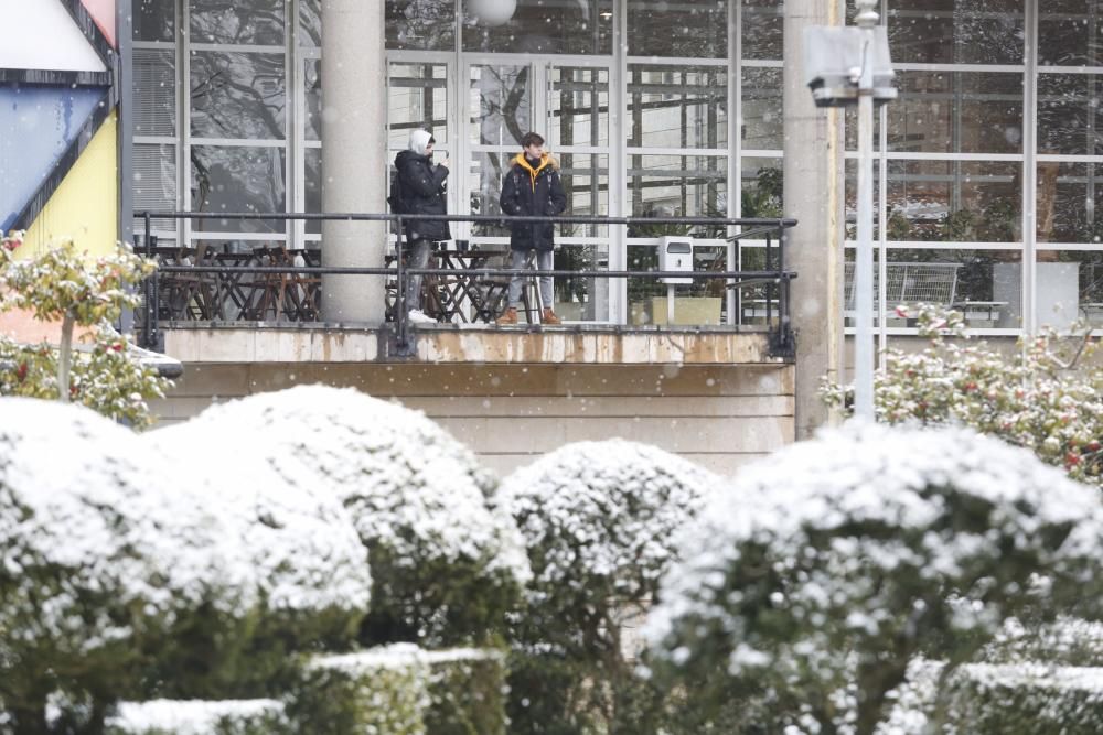 La nevada en la comarca de Avilés