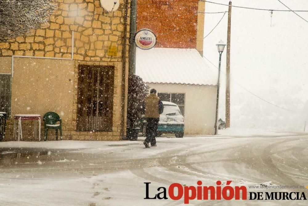 Nieve en las pedanías altas del Noroeste